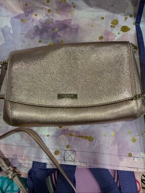 kate spade Rose Gold Metallic Saffiano Crossbody